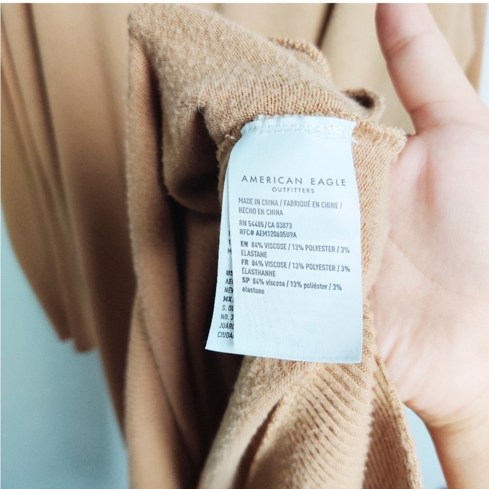 American Eagle Longline V Neck Split Side Soft Sw… - image 5